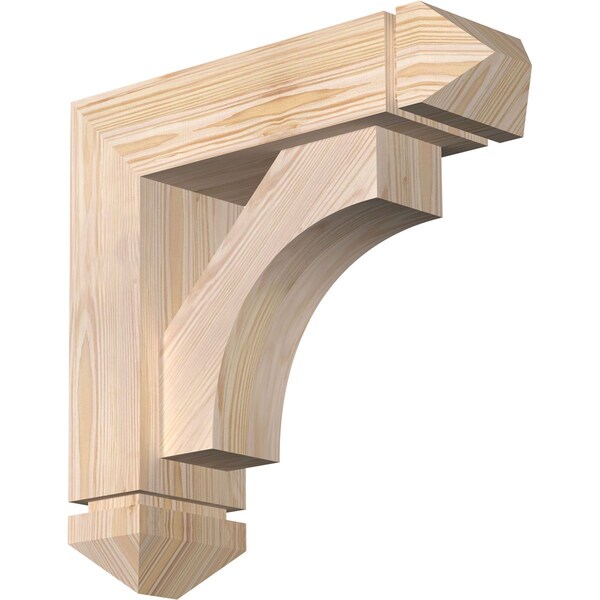 Ekena Millwork Westlake Arts and Crafts Smooth Bracket w/ Offset Brace, Douglas Fir, 5 1/2"W x 18"D x 18"H BKT0604X18X18WTL03SDF - main